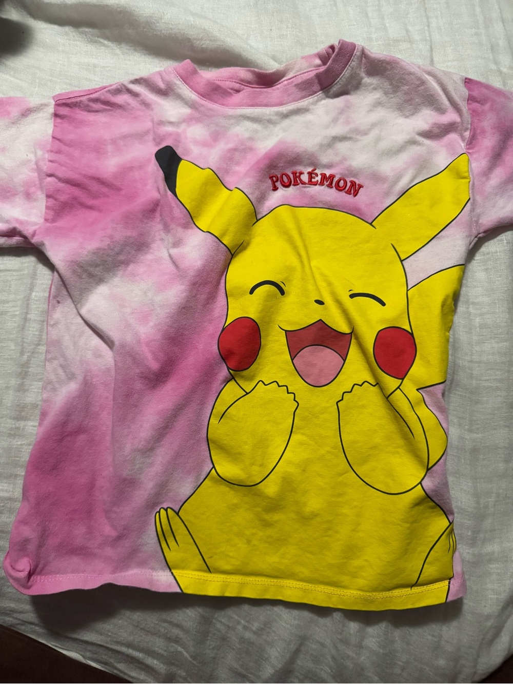Cotton On Pink Tie-Dye Pikachu Graphic Tee